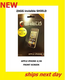 NEW iPhone 4 / 4S FRONT ZAGG invisible Shield screen protector   IN 