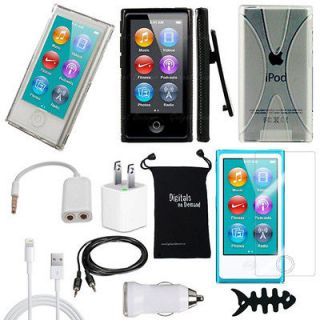   ACCESSORY BUNDLE FOR APPLE IPOD NANO 7TH GEN 7 COVER CASE SKIN CHARGER