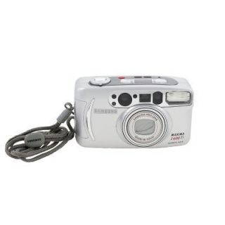   Maxima 35mm Film Camera 1400Ti Super QD 38 140mm Zoom Silver Red Eye