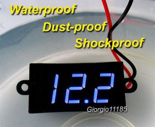 waterproof blue digita volt meter 4 5 30v for 12v