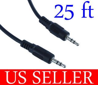 25FT 3.5mm Male to Male M/M Stereo Audio Cords Cables for PC iPod  