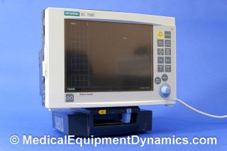 siemens sc 7000 patient monitor w dock and power supply