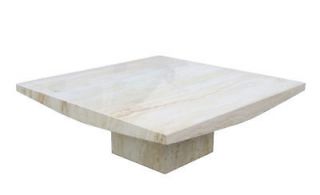 vintage beautiful architectural travertine coffee table  