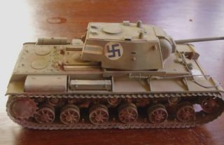 35BUILT Russian Tank KV 1 Finnish Army Beutepanzer Diorama Battle 