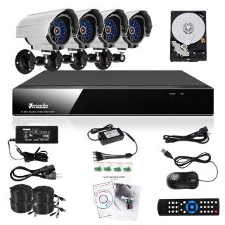 ZMODO 8 CH Channel Home Security DVR Camera System 4 Outdoor Sony CCD 
