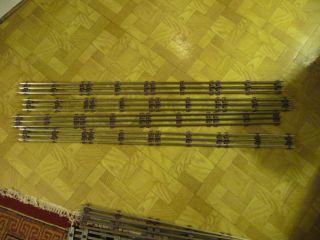 LIONEL TRAIN TRACK FROM CAR SET BROWN TIES 4 PIECES 3 FEET LONG