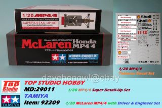 Top Studio Detail Decal Tamiya 1 20 McLaren MP4 4