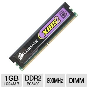 Corsair XMS2 1024MB PC6400 DDR2 800Mhz Memory