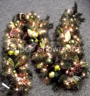   Decorated 9 Long Christmas Garland Decoration 150 White Lights
