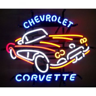   Chevy Corvette C1 Chevrolet Dealership Wall Window 1950s Vette