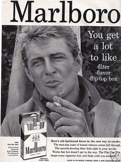 1950s Photo Marlboro Cigarette Print Ad