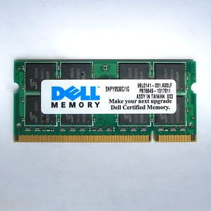 1GB PC2 5300 DDR2 SDRAM SODIMM DELL CERTIFIED LAPTOP MEMORY A