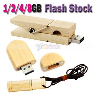   Wood Bambo Flash Memory Drive U Disk 1GB 2GB 4GB 8GB 2G 4G 8g