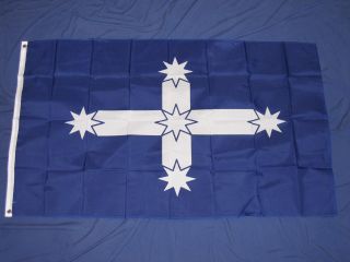 EUREKA FLAG IT IS 3X5 AND IS MADE FROM LIGHTWEIGHT MATERIAL TO 