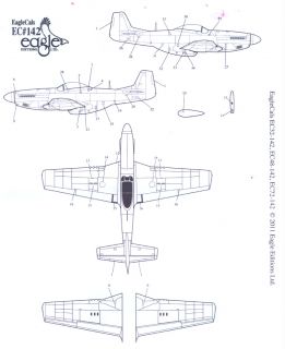   north american p 51d mustang company eaglecals decals stock number 32