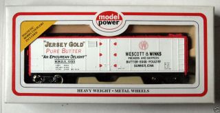   MODEL POWER 98261 WESCOTT AND WINKS JERSEY GOLD 40 REFRIGERATOR CAR
