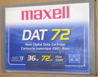MAXELL 170M 36GB DAT 72 Helical Scan 4mm Data Cartridge Digital Data 