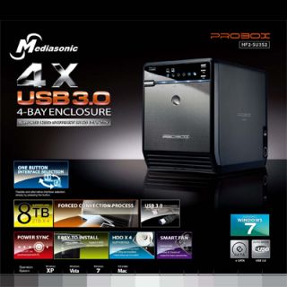 Mediasonic HF2 SU3 SPRO Box 4 Bay HDD Box USB3 0 eSATA