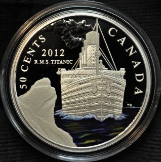 2012 Canada 50 Cent Silver Plated Coin RMS Titanic