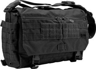 11 Tactical Rush Delivery Messenger Bag Black 1050D Water Resistant 