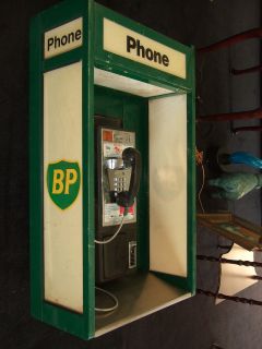 Vintage BP Pay Phone Booth Drive Up Walk Up Push Button