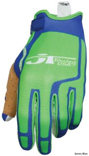 JT Racing Flex Feel Gloves   Green/Blue 2012   