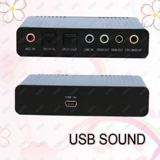 USB 6 Channel 5 1 External Audio Sound Card for Laptop