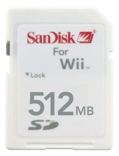   Gaming SD Card for Nintendo Wii System 512 MB memory card + FREE case