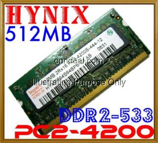 512MB Hynix PC2 4200 DDR2 533 Laptop Memory RAM HP Sony