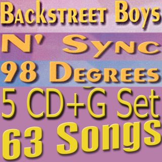 Karaoke 5 CD G Set Backstreet Boys NSync 98 Degrees