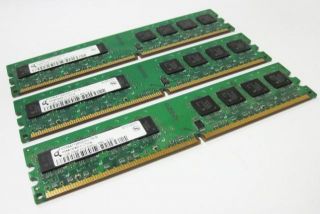Infineon 3x1GB 240P PC2 5300 CL5 16C 64x8 DDR2 UDIMM HYS64T128020HU 3S 