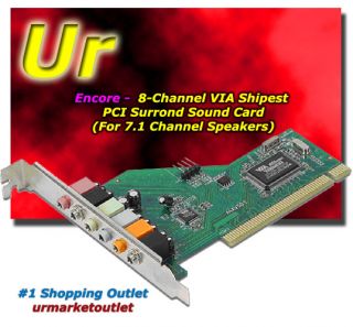 New Encore Via 7 1 PCI ENM232 8VIA Surround Sound Card