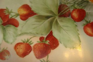 France Hand Painted Strawberries Plate Vintage