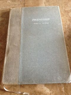 The Essay on Friendship Henry David D Thoreau First Edition 1903 NR
