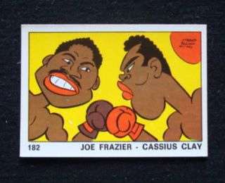 Cassius Clay Muhammad Ali Joe Frazier 1973 Panini OK VIP Card 182 