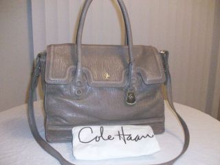 Cole Haan Brooke E w Flap Tote Greige Brooke Collection B36581 Retail 