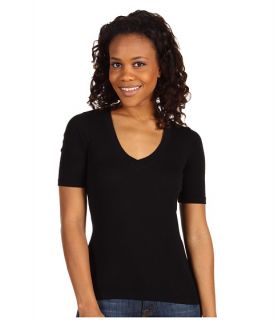 splendid 1x1 half sleeve v neck top $ 46 00