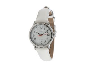 Timex Easy Reader White Leather Strap    BOTH 