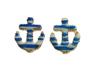 Betsey Johnson Yacht Club Anchor Stud Earrings $25.00 