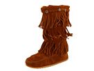 Minnetonka Kids 3 Layer Fringe Boot (Toddler/Youth) Dusty Brown Suede 