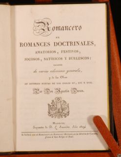 1829 Romancero de Romances Doctrinales Agustin Duran