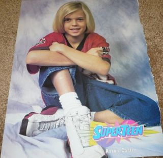 Aaron Carter Pinup clipping Young in Air Jordans