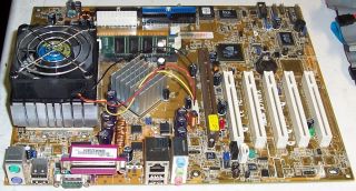 Asus A7N8X Motherboard w AMD Athlon 1250MHz 1GB RAM I O Tested Working 