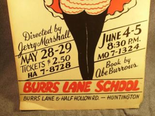 Old Huntington Theater NY Can Can Musical Poster