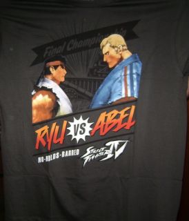Street Fighter IV Ryu vs Abel No Holds Large Shirt New
