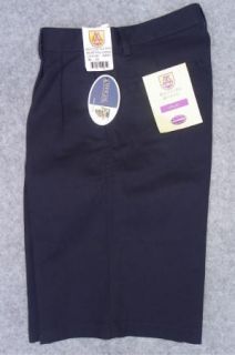 NWT Abingdon Boys Navy Blue Double Pleated School Uniform Shorts Size 