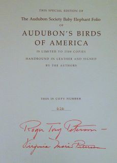   Birds of America Baby Elephant Folio Peterson Abbeville #626/ 2500