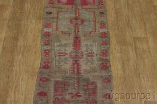RARE Tribal Runner 3x10 KAZAK Russian Oriental Area Rug Wool Carpet 