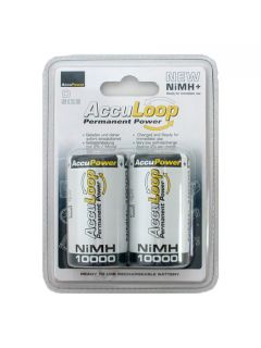 Accupower Acculoop D 10000 Precharged NiMH Rechargeable Battery 2 Pack 