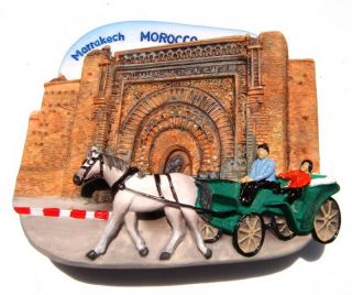 BAB Agnaou Gate Marrakech Morocco Resin Fridge Magnet